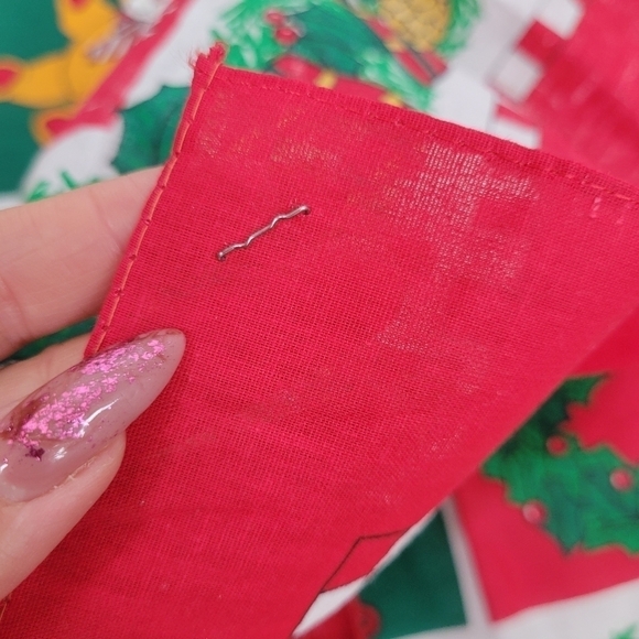 Vintage Bandana Scarf Christmas All Cotton Retro made in USA SET - Picture 7 of 13